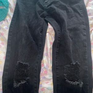 Black ripped jeans